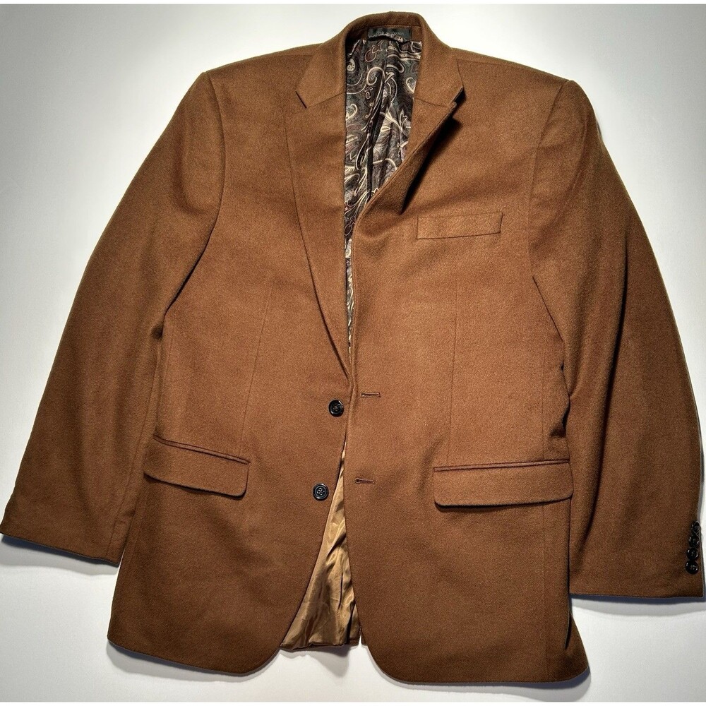 Ralph Lauren Men’s Brown Wool Silk Cashmere Lacrosse Sport Coat Blazer Size 40L